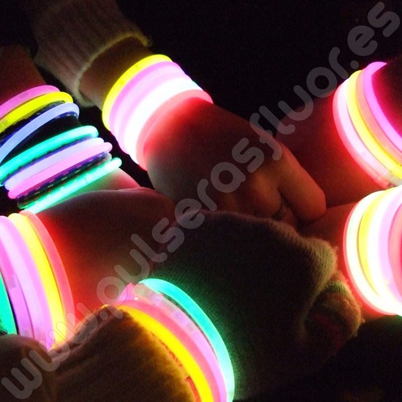 Millegu Pulseras Luminosas Fluorescentes, 230 Pack Fiesta, 100